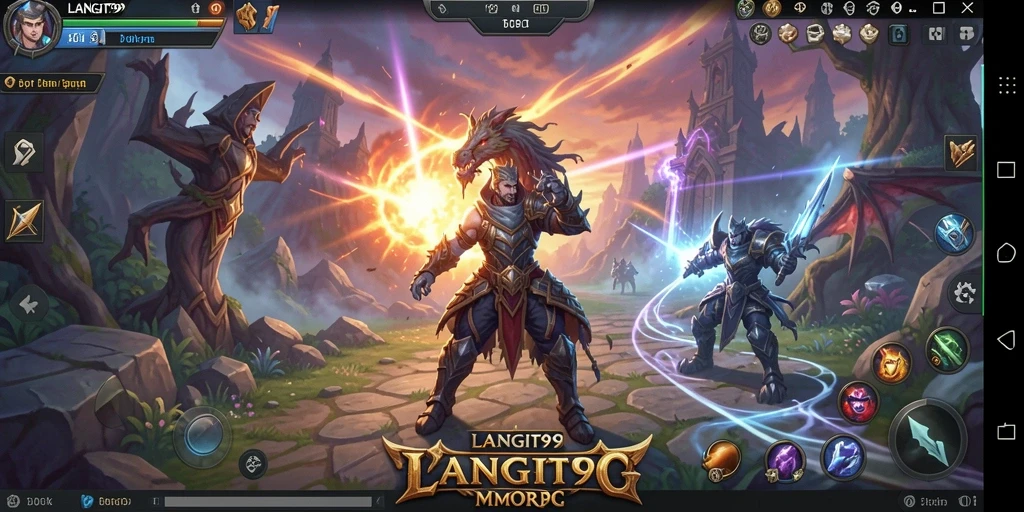 Tangkapan layar dari gameplay LANGIT99 yang menampilkan aksi seru dalam pertempuran.