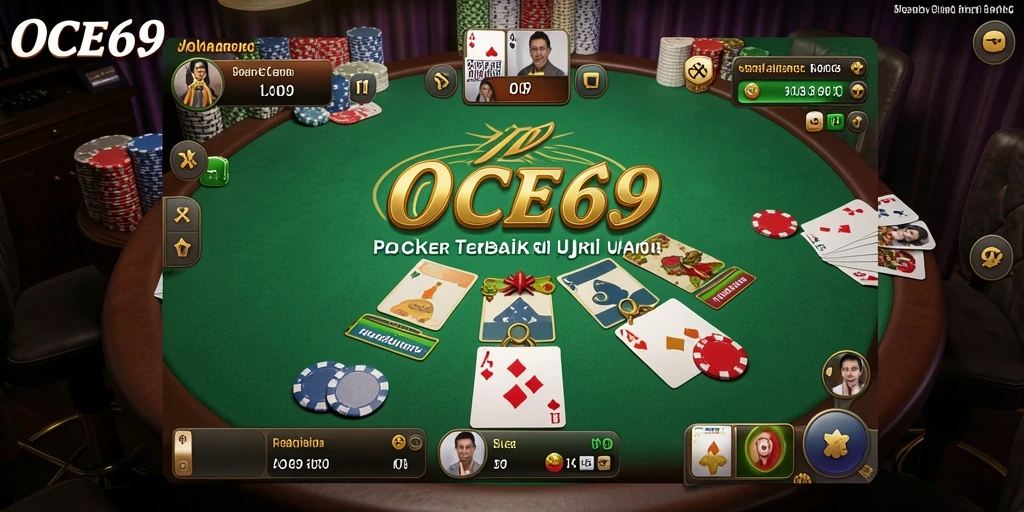 Tampilan gameplay poker seru di OCE69.
