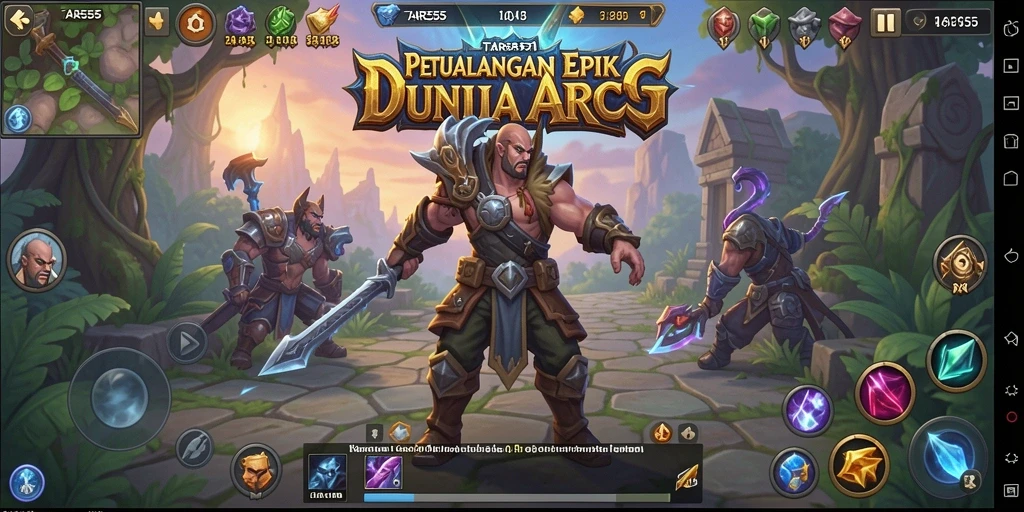 Tangkapan layar gameplay TAR555 menampilkan pertarungan seru dan karakter yang menawan.