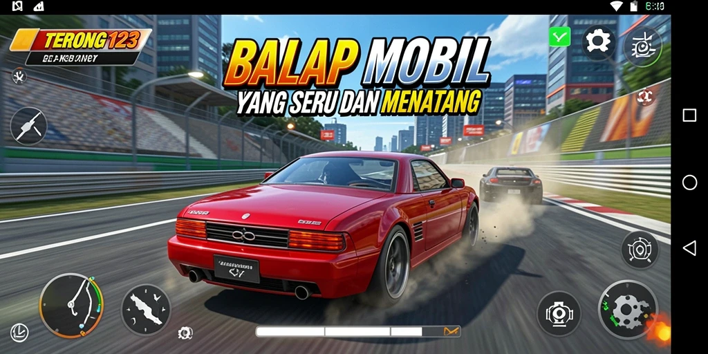 Gameplay TERONG123 yang menegangkan dengan mobil balap yang memukau.